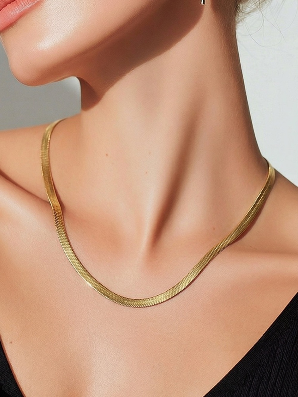Sleek Gold-Toned Necklace